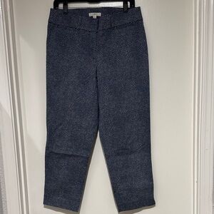LOFT Navy Patterned Ankle Jeans